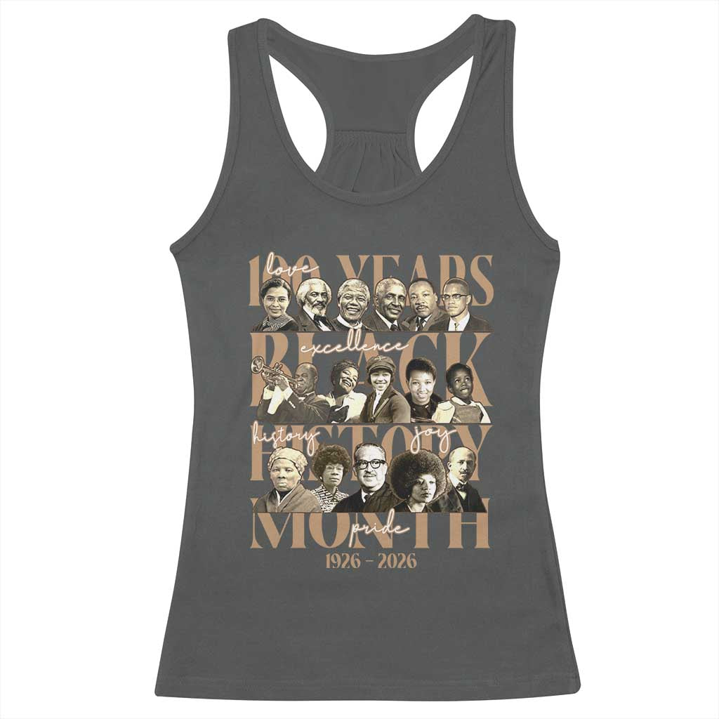 100 Years Of Black History Month Racerback Tank Top African American Historical Figures