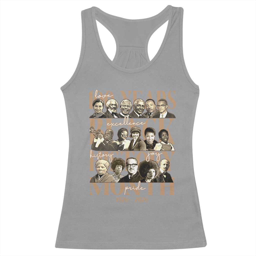 100 Years Of Black History Month Racerback Tank Top African American Historical Figures