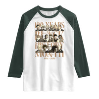 100 Years Of Black History Month Raglan Shirt African American Historical Figures