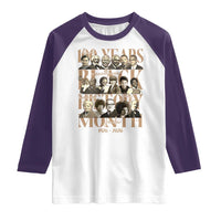 100 Years Of Black History Month Raglan Shirt African American Historical Figures
