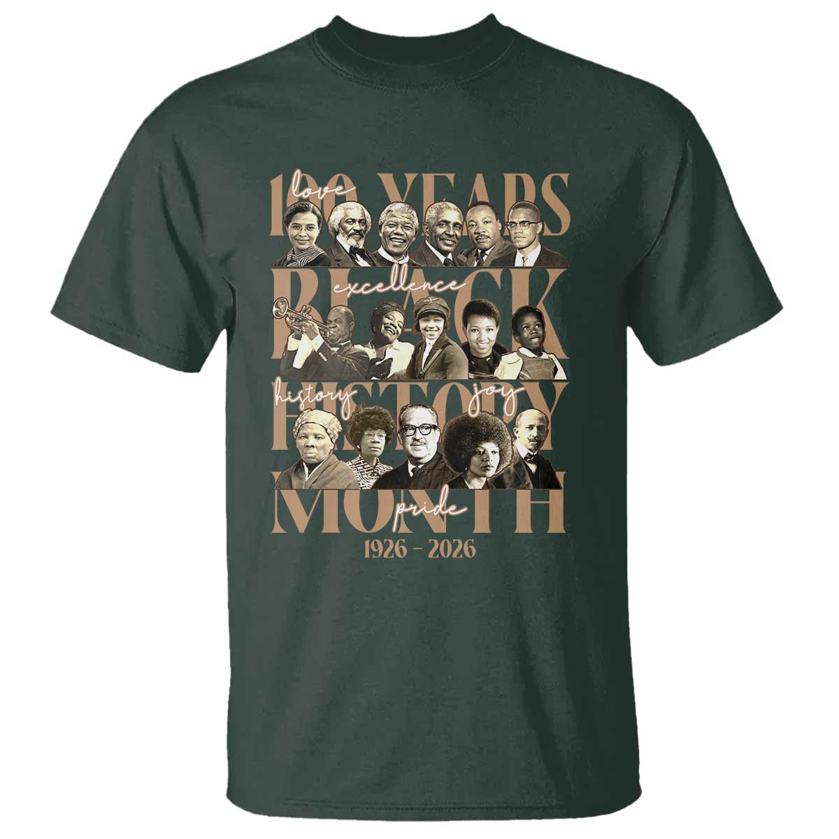 100 Years Of Black History Month T Shirt African American Historical Figures