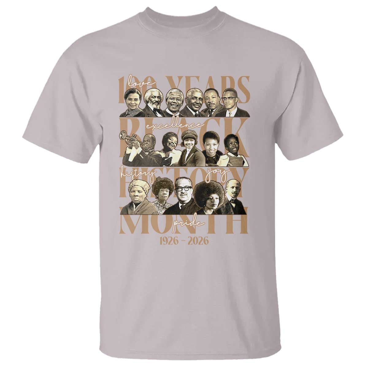 100 Years Of Black History Month T Shirt African American Historical Figures