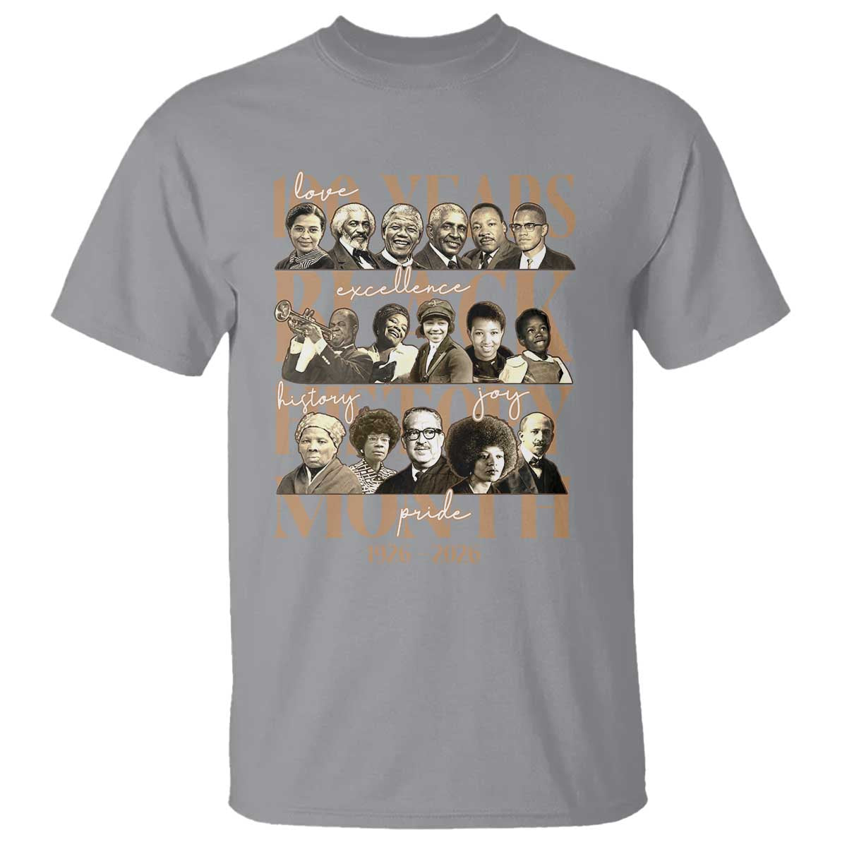 100 Years Of Black History Month T Shirt African American Historical Figures