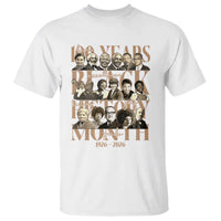 100 Years Of Black History Month T Shirt African American Historical Figures