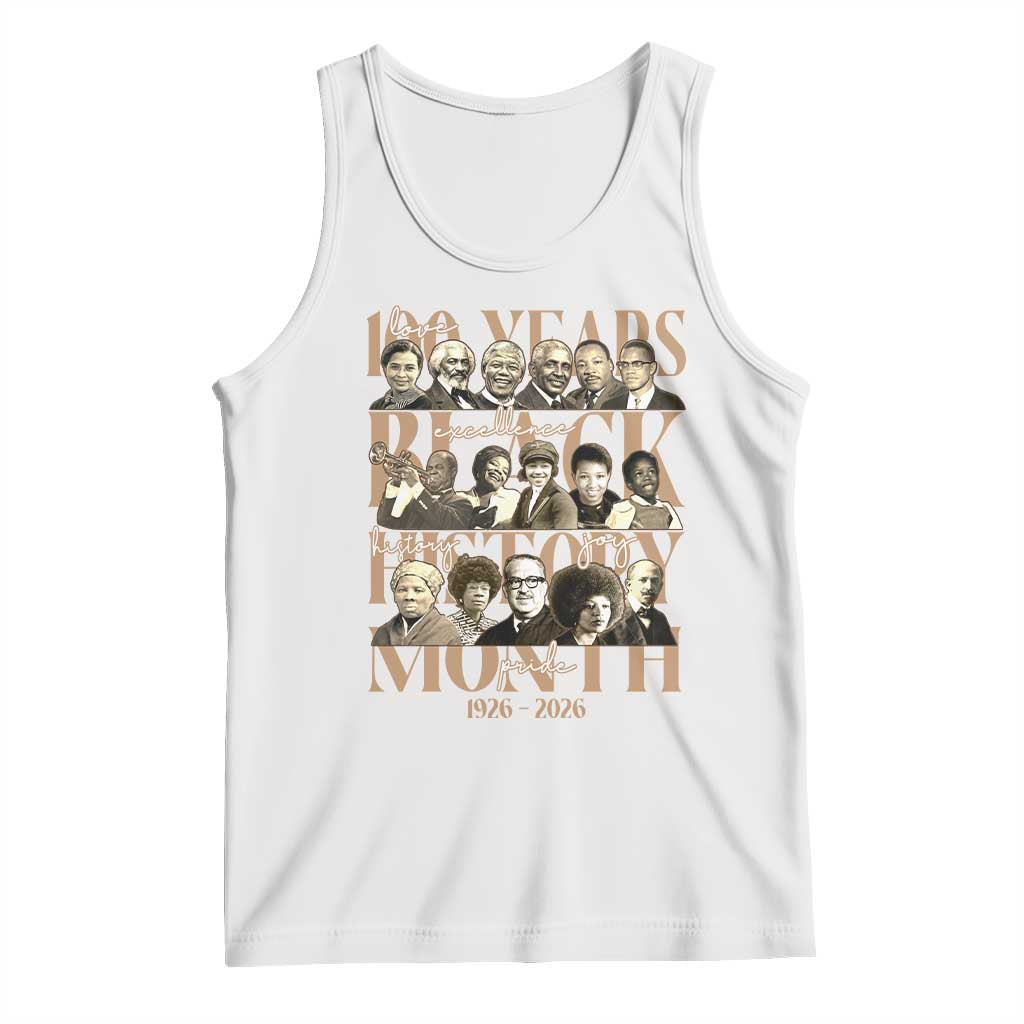 100 Years Of Black History Month Tank Top African American Historical Figures
