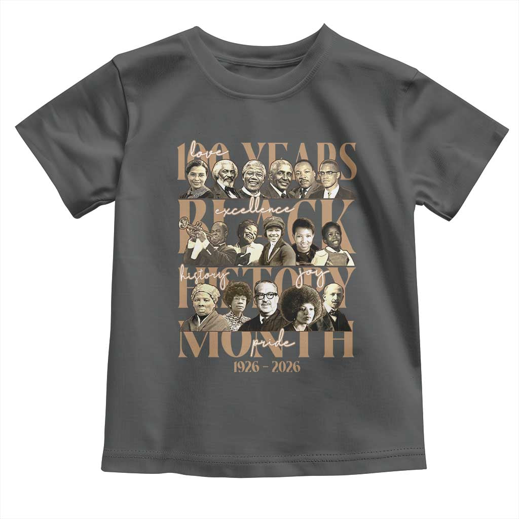 100 Years Of Black History Month Toddler T Shirt African American Historical Figures