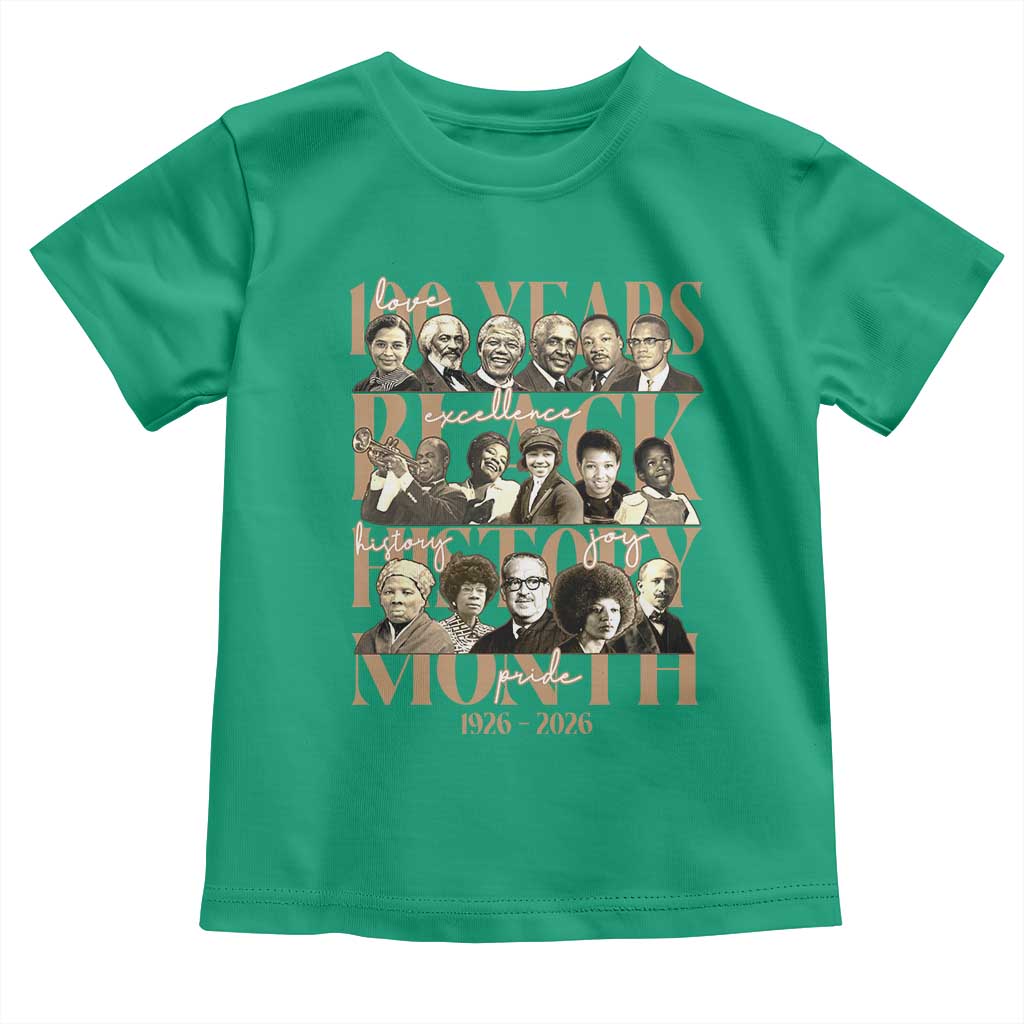 100 Years Of Black History Month Toddler T Shirt African American Historical Figures