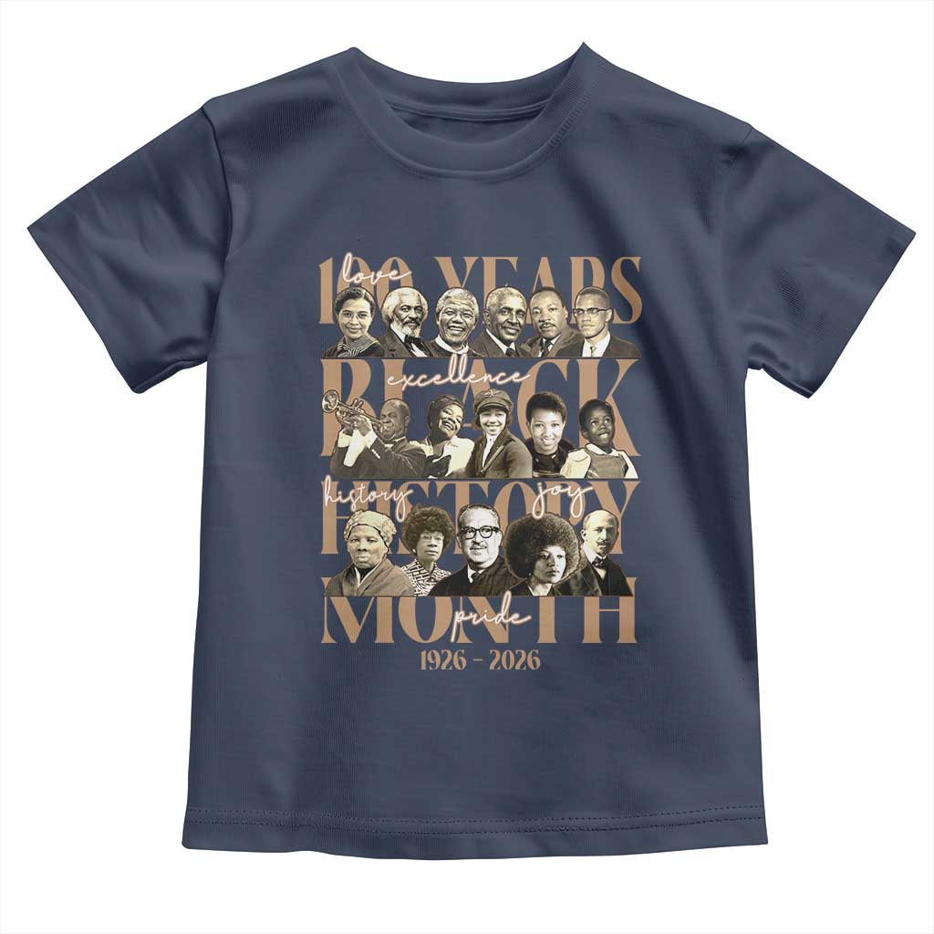 100 Years Of Black History Month Toddler T Shirt African American Historical Figures
