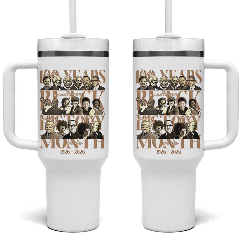 100 Years Of Black History Month Tumbler With Handle African American Historical Figures