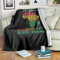 100 Years Of Black History Month Throw Blanket Centennial Of Black Culture