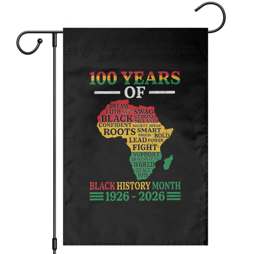 100 Years Of Black History Month Garden Flag Centennial Of Black Culture