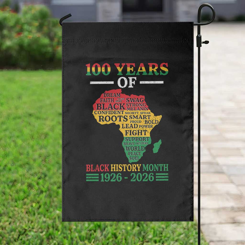 100 Years Of Black History Month Garden Flag Centennial Of Black Culture
