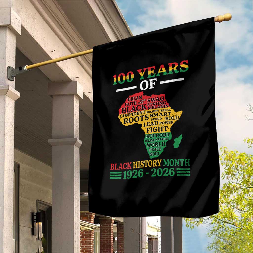 100 Years Of Black History Month Garden Flag Centennial Of Black Culture