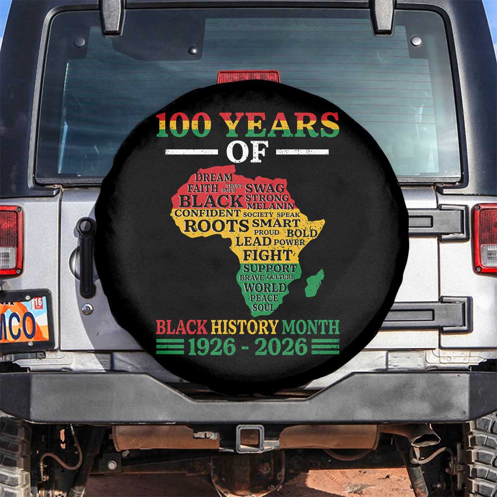 100 Years Of Black History Month Spare Tire Cover Centennial Of Black Culture