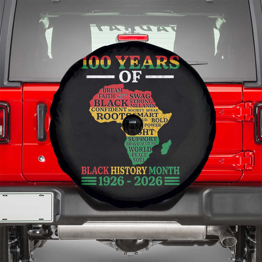 100 Years Of Black History Month Spare Tire Cover Centennial Of Black Culture