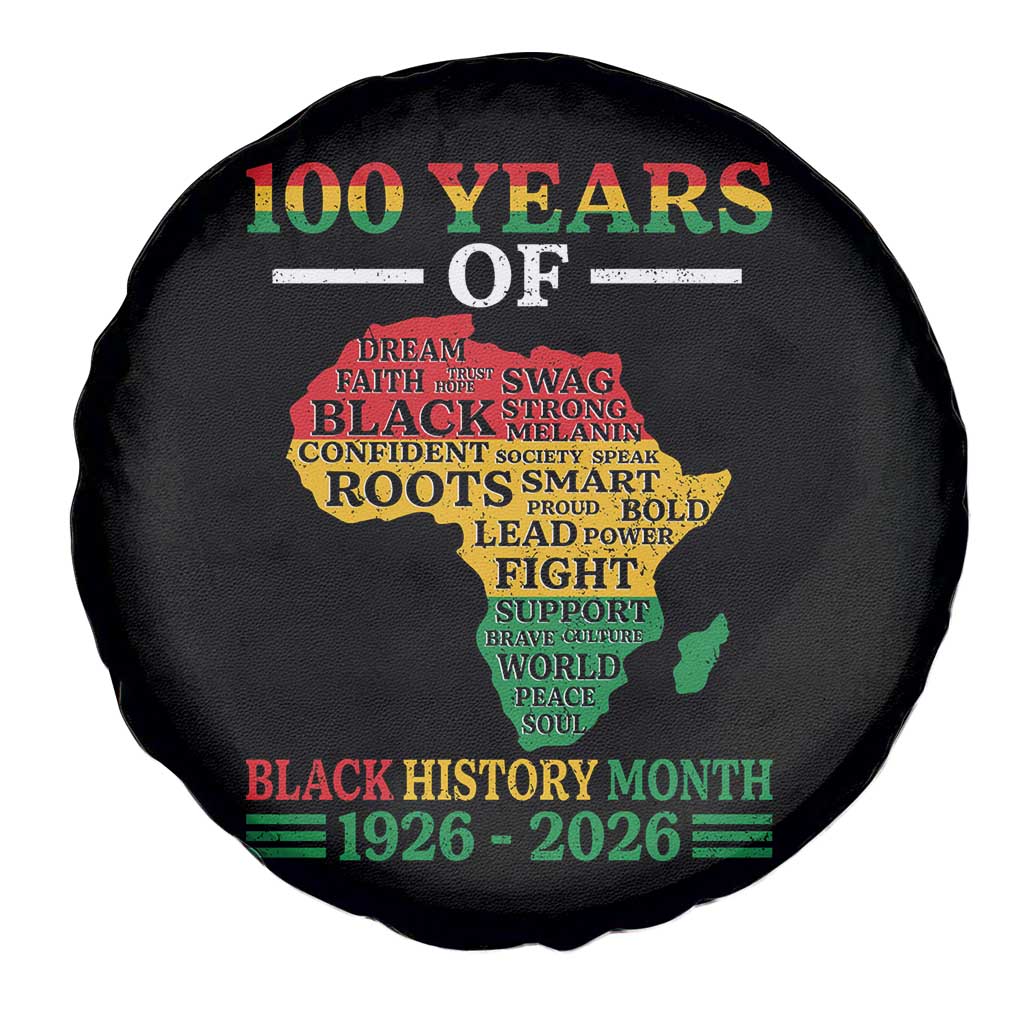 100 Years Of Black History Month Spare Tire Cover Centennial Of Black Culture