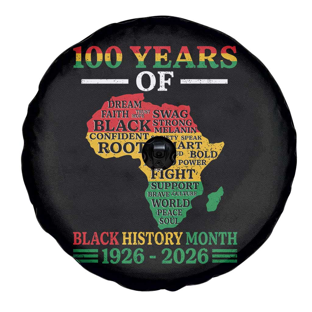 100 Years Of Black History Month Spare Tire Cover Centennial Of Black Culture