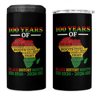 100 Years Of Black History Month 4 in 1 Can Cooler Tumbler Centennial Of Black Culture