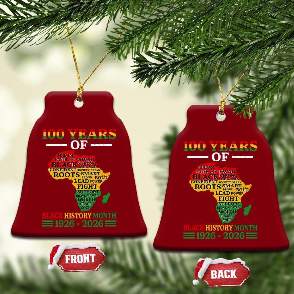 100 Years Of Black History Month Ceramic Ornament Centennial Of Black Culture