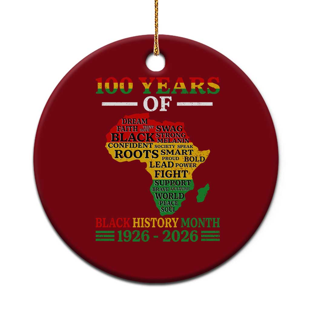 100 Years Of Black History Month Ceramic Ornament Centennial Of Black Culture