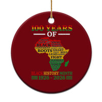 100 Years Of Black History Month Ceramic Ornament Centennial Of Black Culture