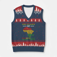 100 Years Of Black History Month V-Neck Knit Sweater Vest Centennial Of Black Culture