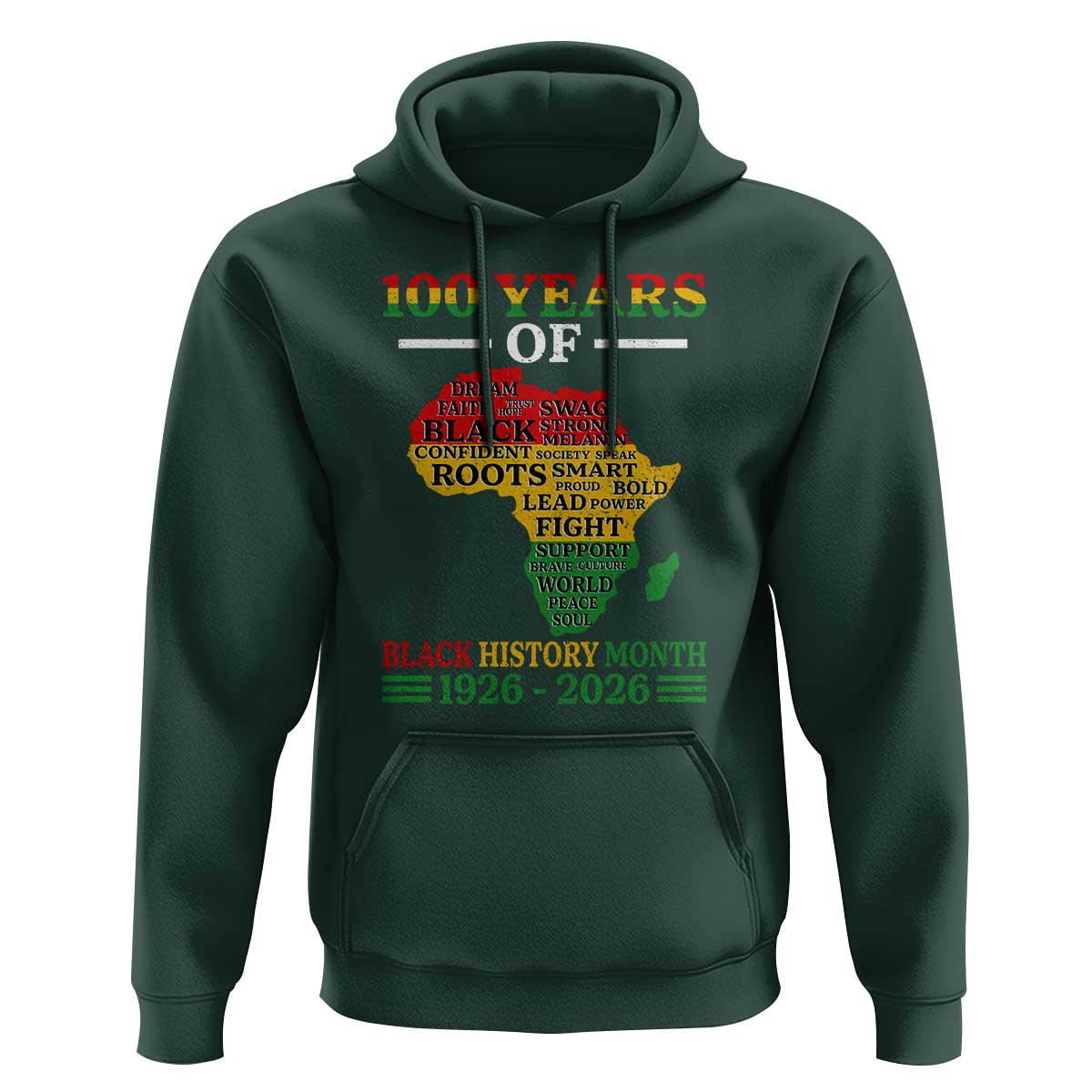 100 Years Of Black History Month Hoodie Centennial Of Black Culture