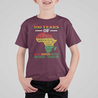 100 Years Of Black History Month T Shirt For Kid Centennial Of Black Culture