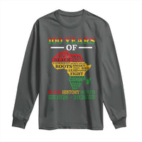 100 Years Of Black History Month Long Sleeve Shirt Centennial Of Black Culture