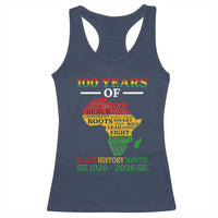 100 Years Of Black History Month Racerback Tank Top Centennial Of Black Culture