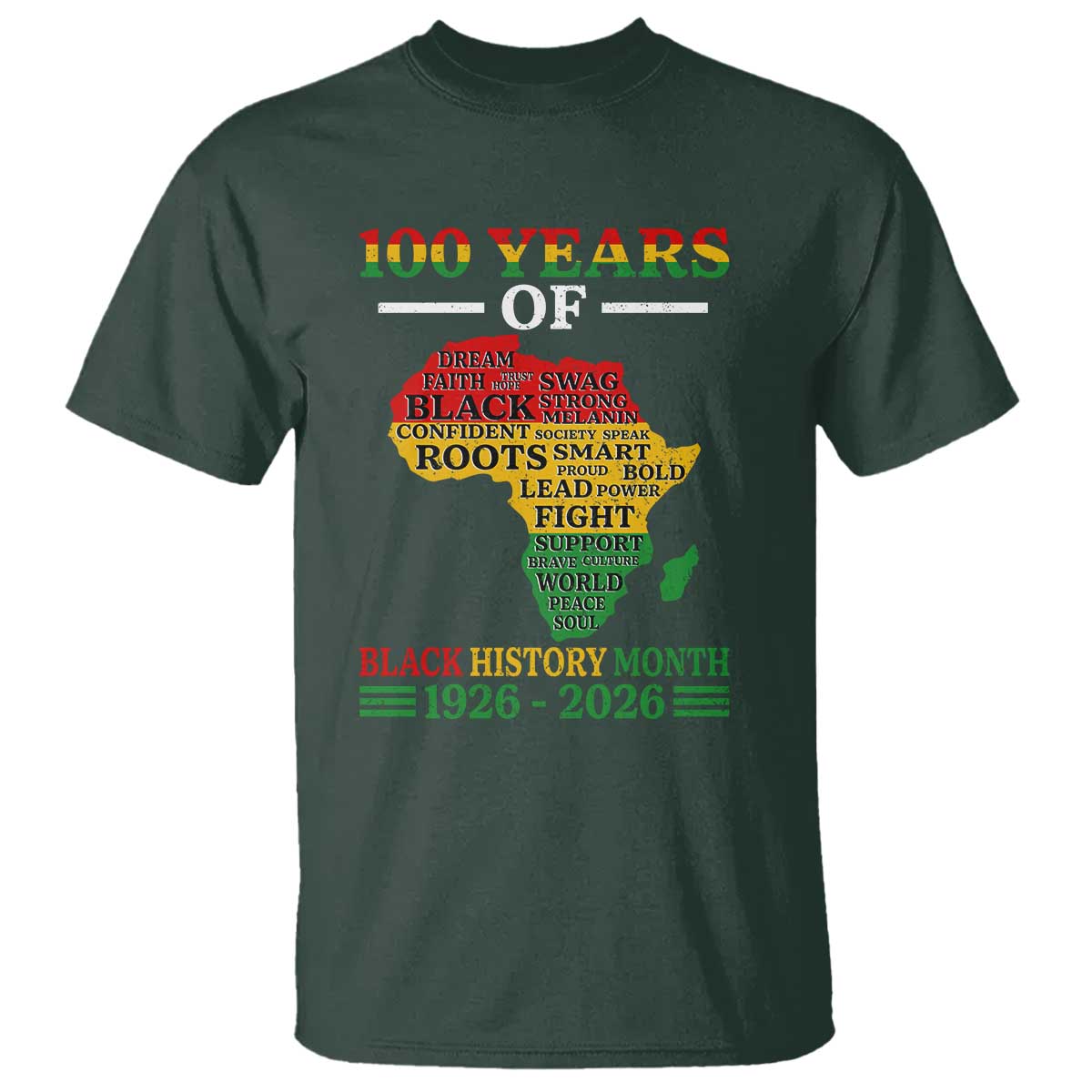 100 Years Of Black History Month T Shirt Centennial Of Black Culture