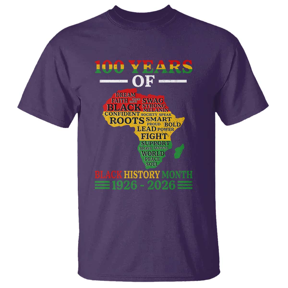 100 Years Of Black History Month T Shirt Centennial Of Black Culture