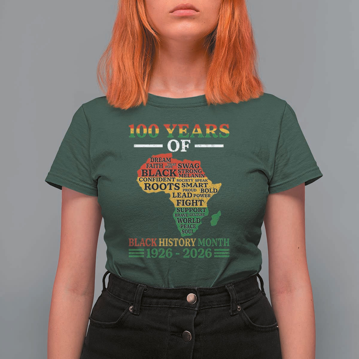 100 Years Of Black History Month T Shirt For Women Centennial Of Black Culture