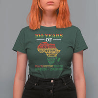 100 Years Of Black History Month T Shirt For Women Centennial Of Black Culture