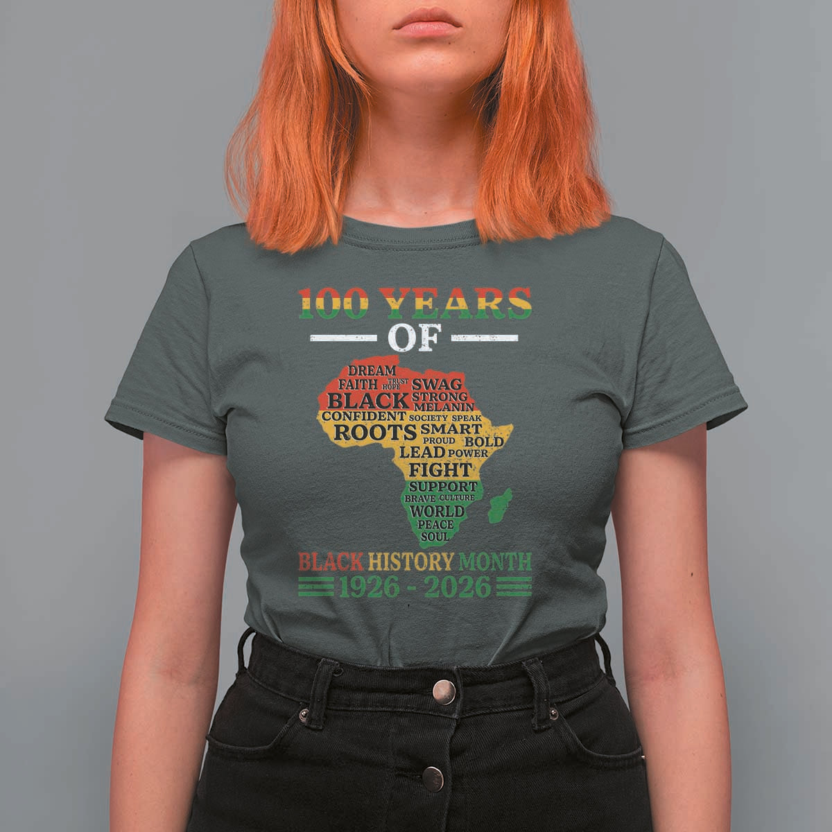 100 Years Of Black History Month T Shirt For Women Centennial Of Black Culture