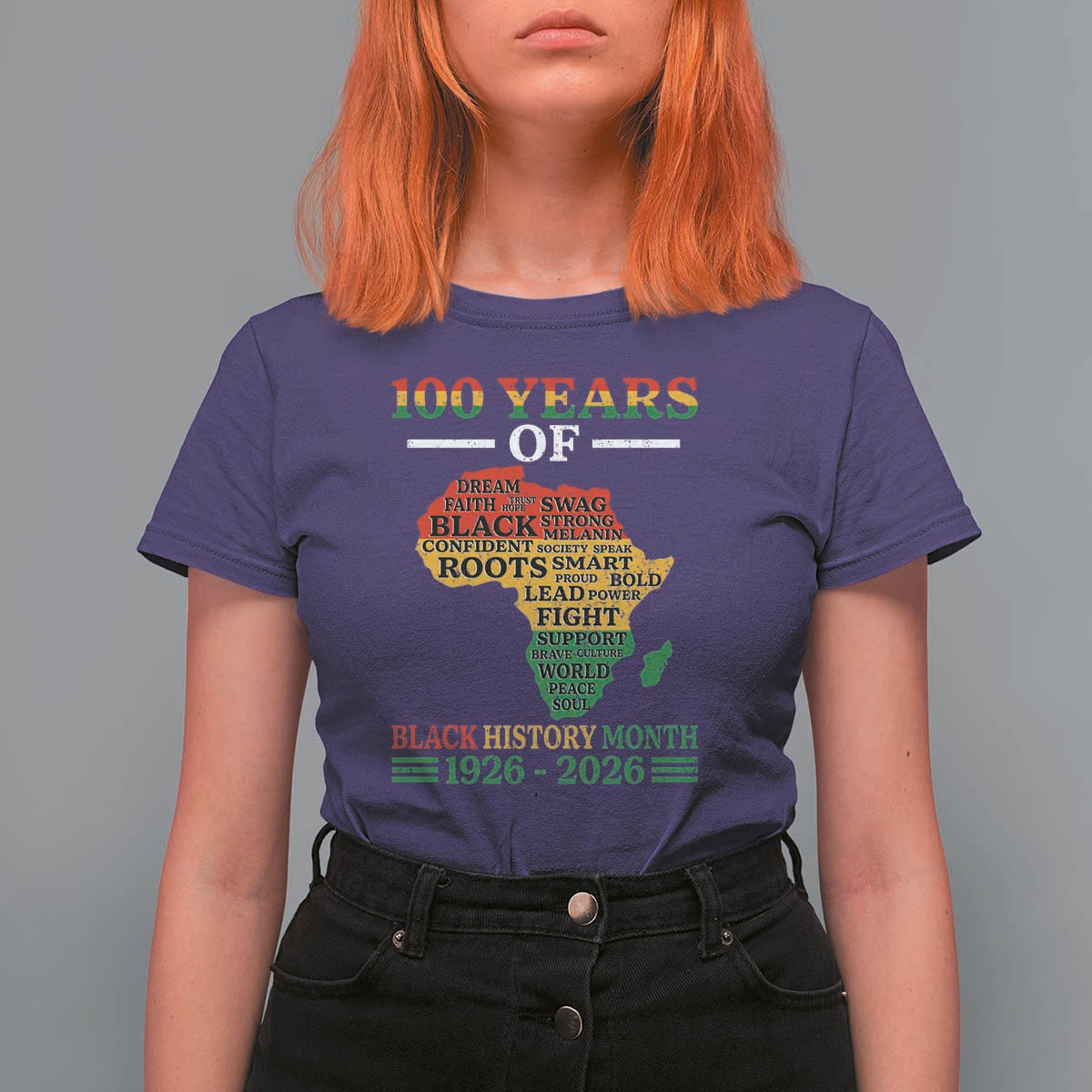 100 Years Of Black History Month T Shirt For Women Centennial Of Black Culture
