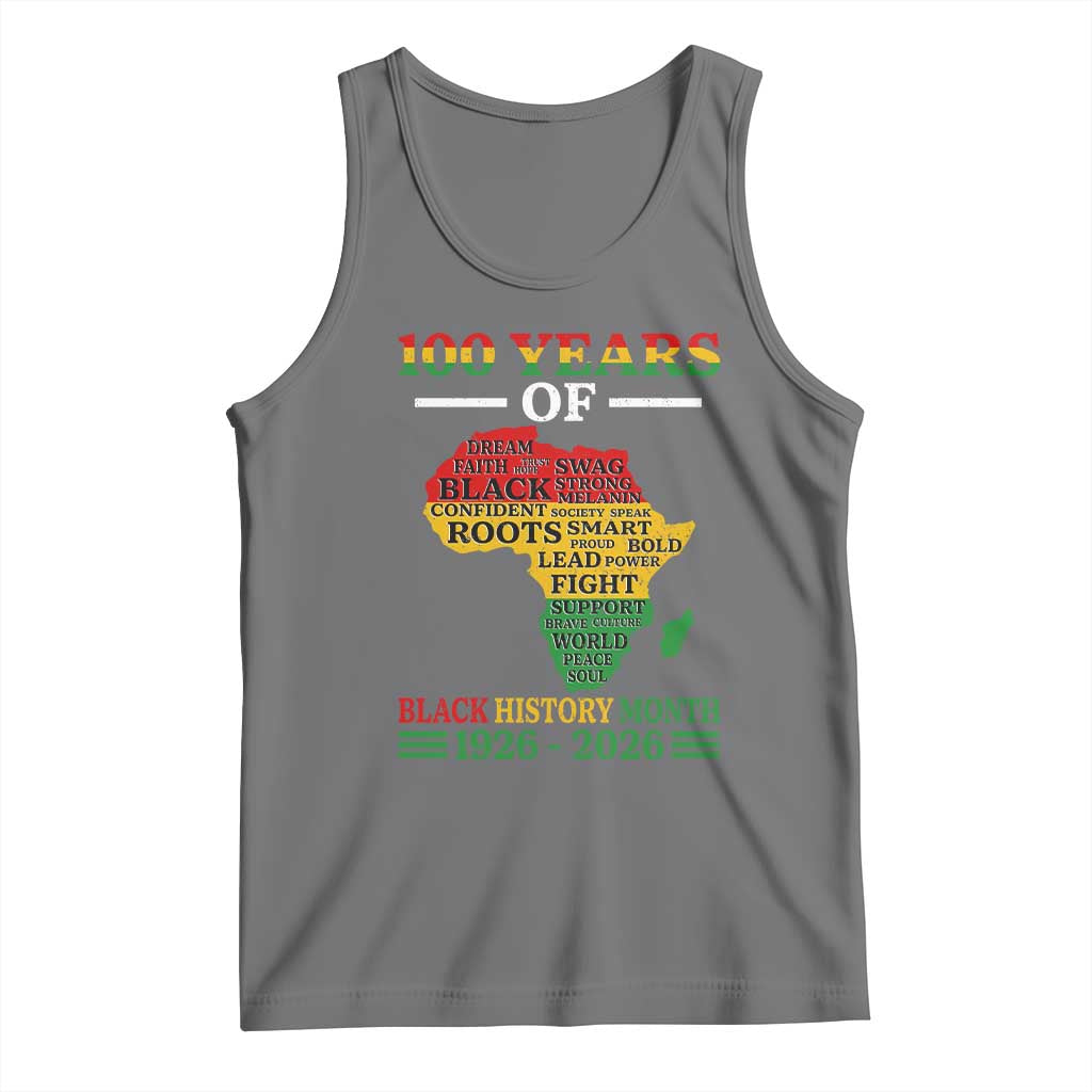 100 Years Of Black History Month Tank Top Centennial Of Black Culture