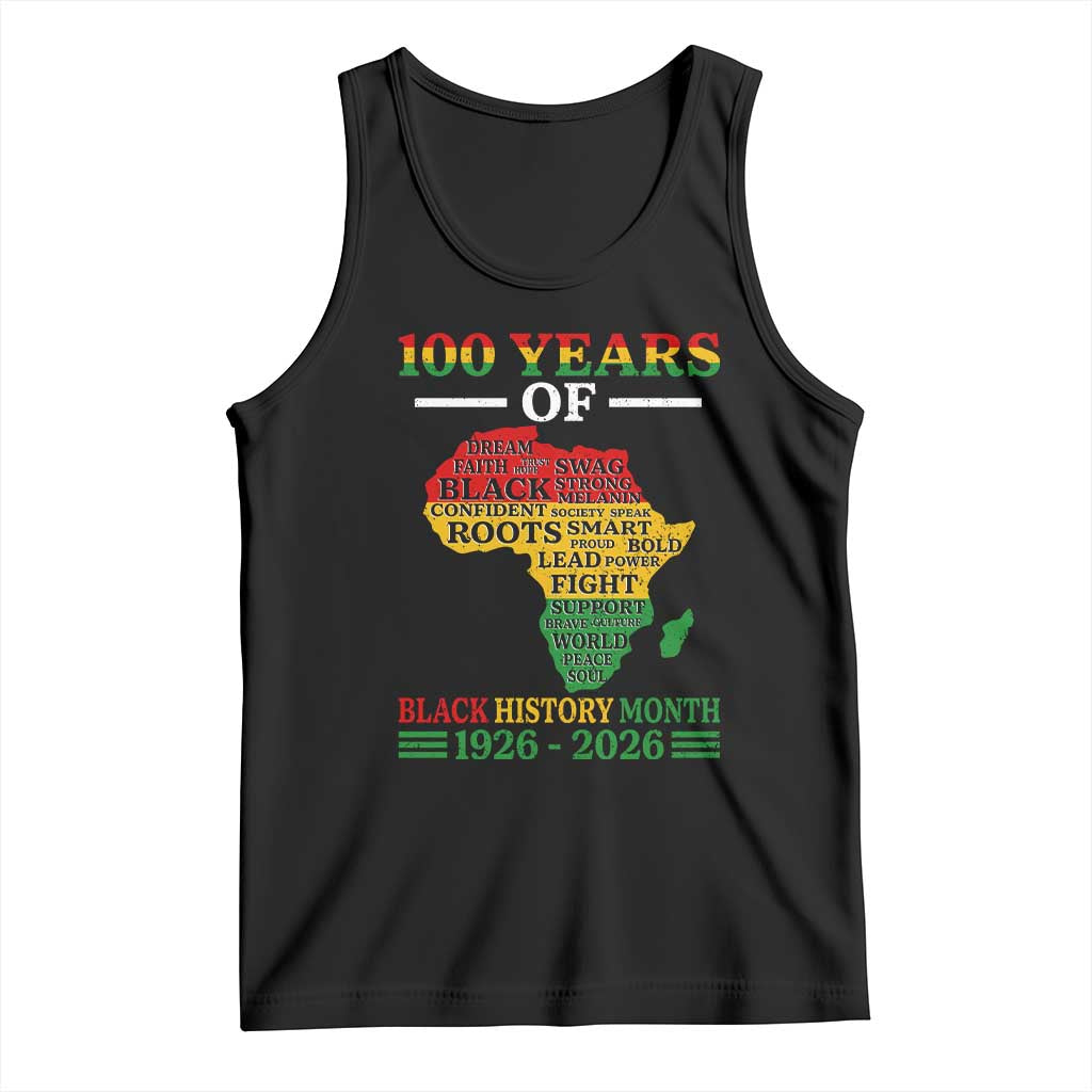 100 Years Of Black History Month Tank Top Centennial Of Black Culture