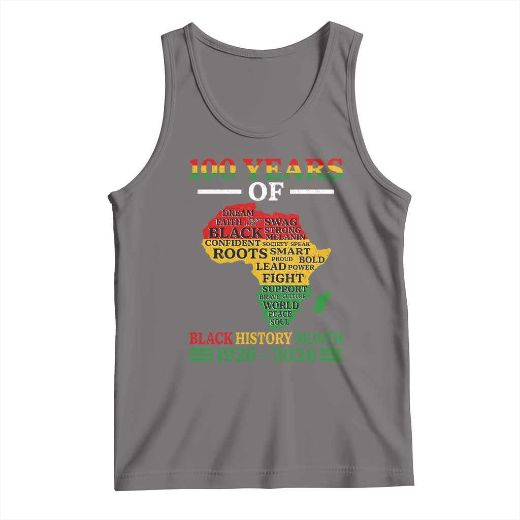 100 Years Of Black History Month Tank Top Centennial Of Black Culture