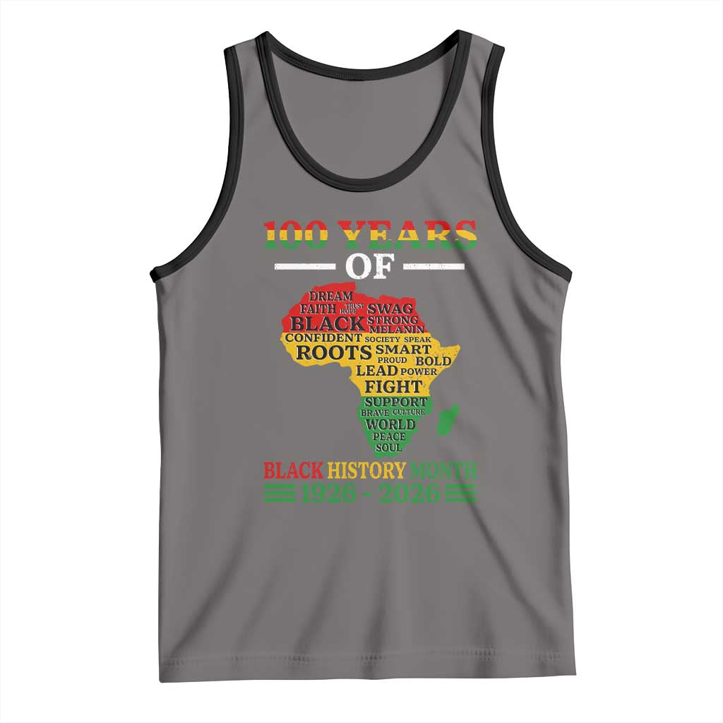 100 Years Of Black History Month Tank Top Centennial Of Black Culture