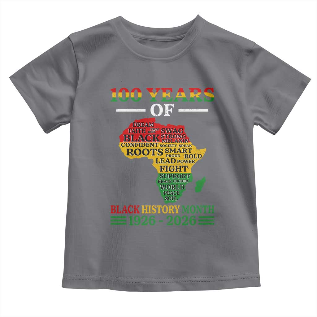 100 Years Of Black History Month Toddler T Shirt Centennial Of Black Culture