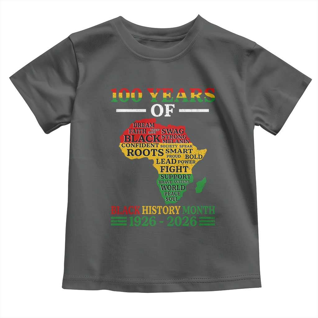 100 Years Of Black History Month Toddler T Shirt Centennial Of Black Culture