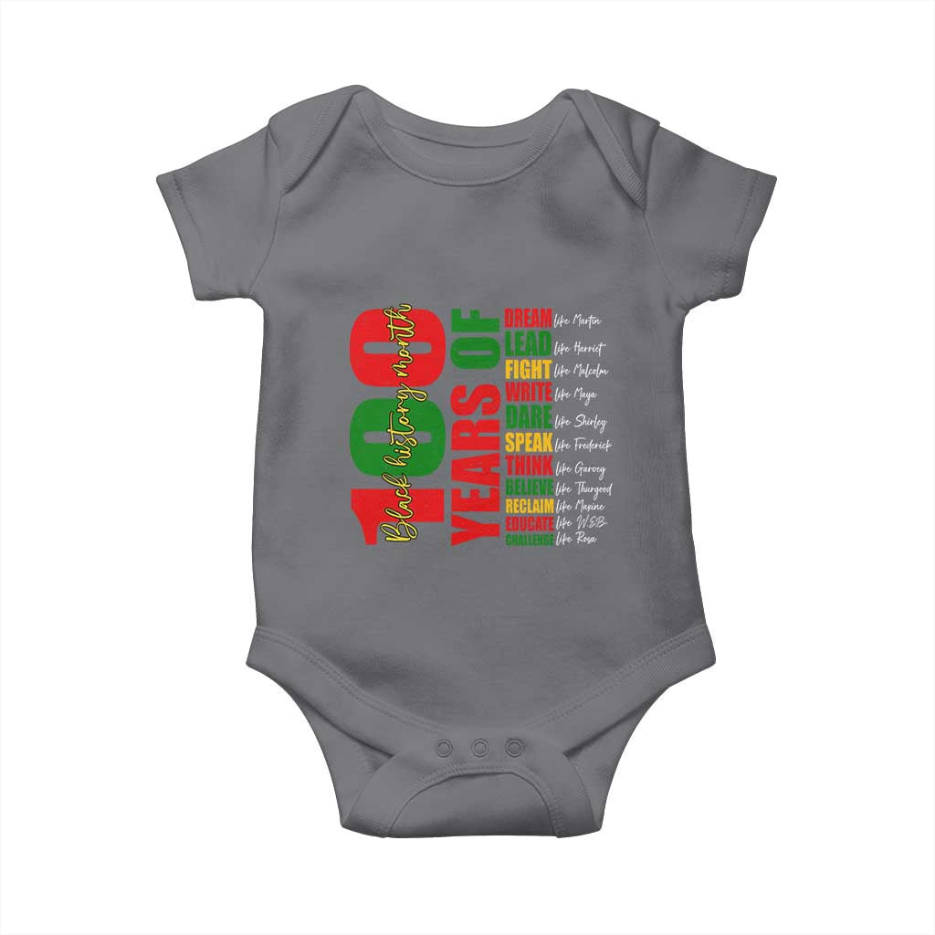 100 Years Of Black History Baby Onesie African American Historical Figures African American Teacher