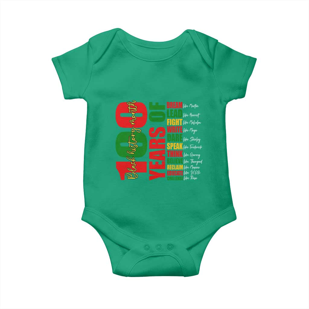 100 Years Of Black History Baby Onesie African American Historical Figures African American Teacher