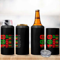 100 Years Of Black History 4 in 1 Can Cooler Tumbler African American Historical Figures African American Teacher
