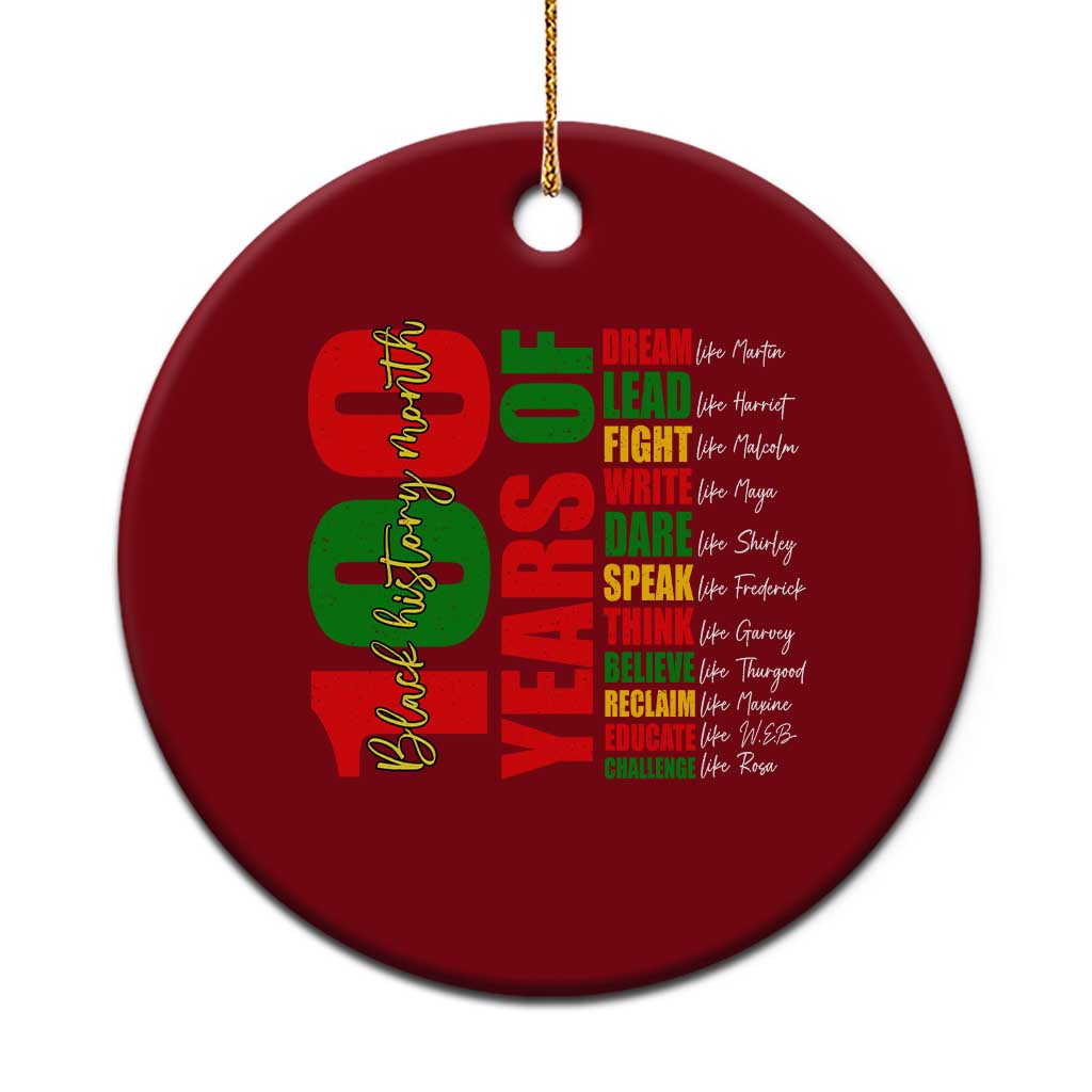 100 Years Of Black History Ceramic Ornament African American Historical Figures African American Teacher
