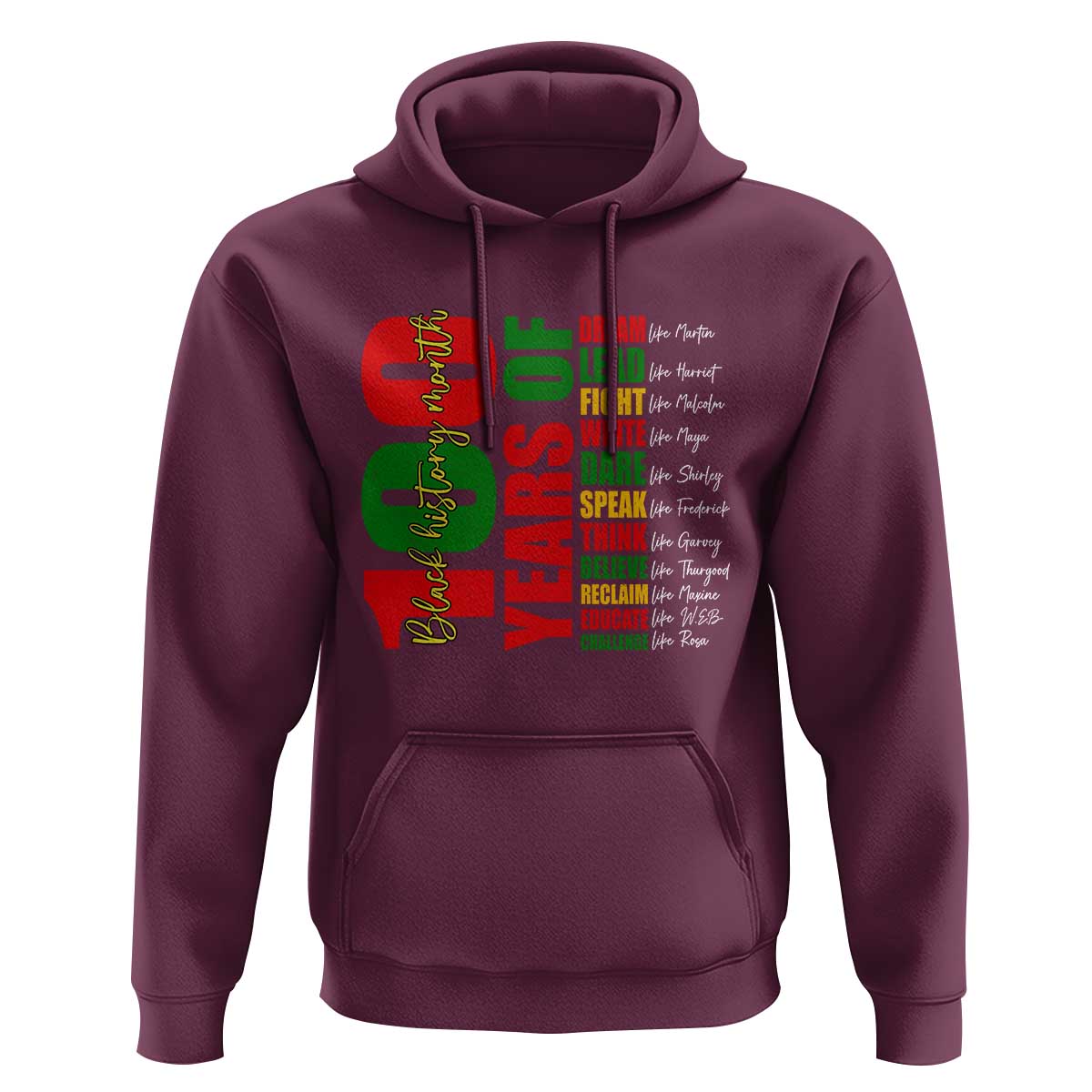 100 Years Of Black History Hoodie African American Historical Figures African American Teacher