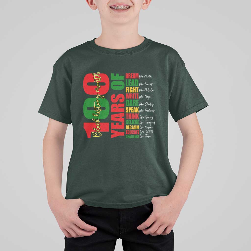 100 Years Of Black History T Shirt For Kid African American Historical Figures African American Teacher