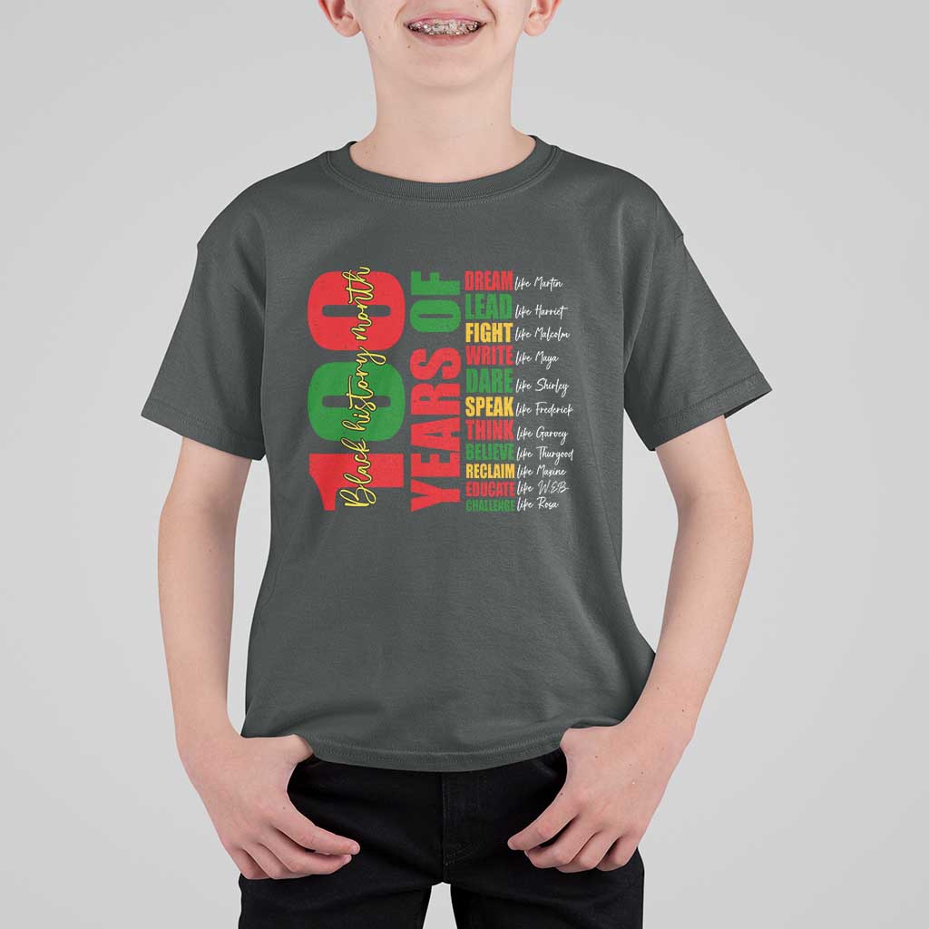 100 Years Of Black History T Shirt For Kid African American Historical Figures African American Teacher