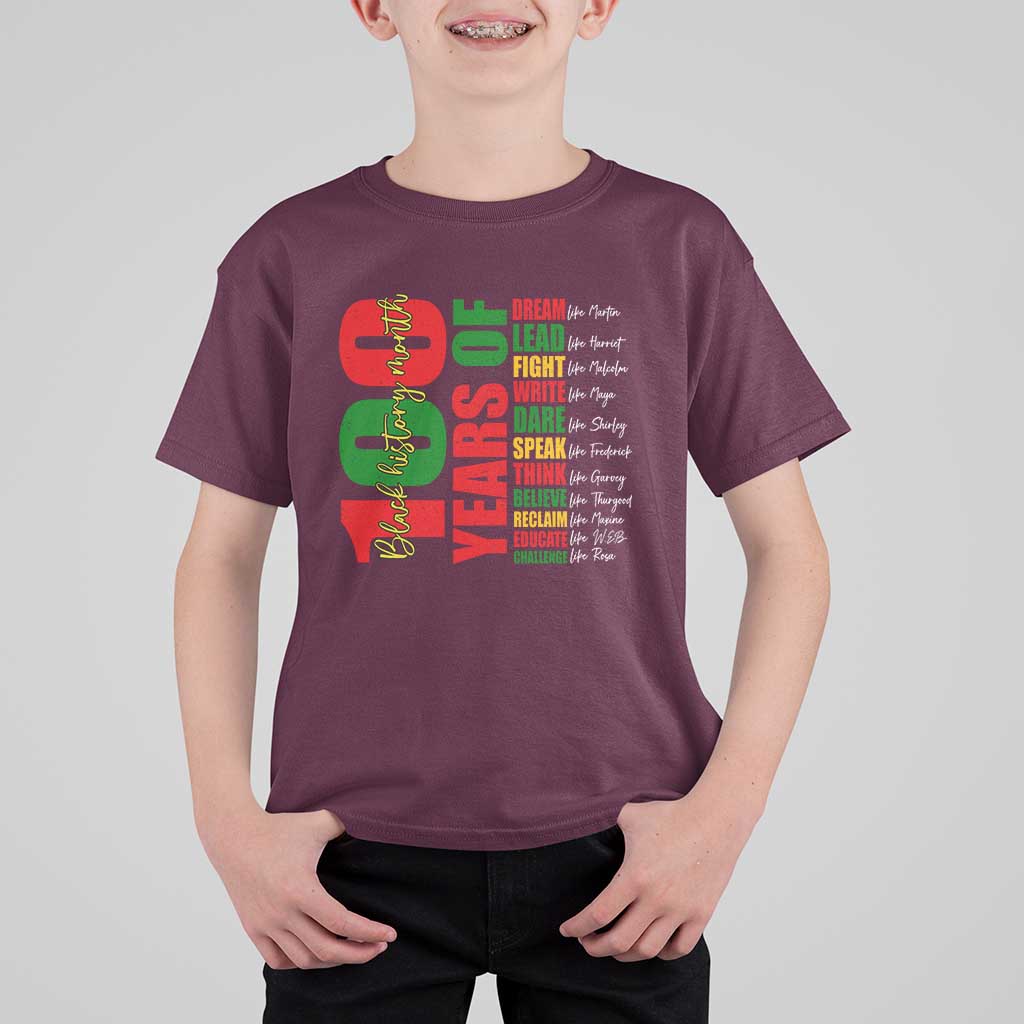 100 Years Of Black History T Shirt For Kid African American Historical Figures African American Teacher